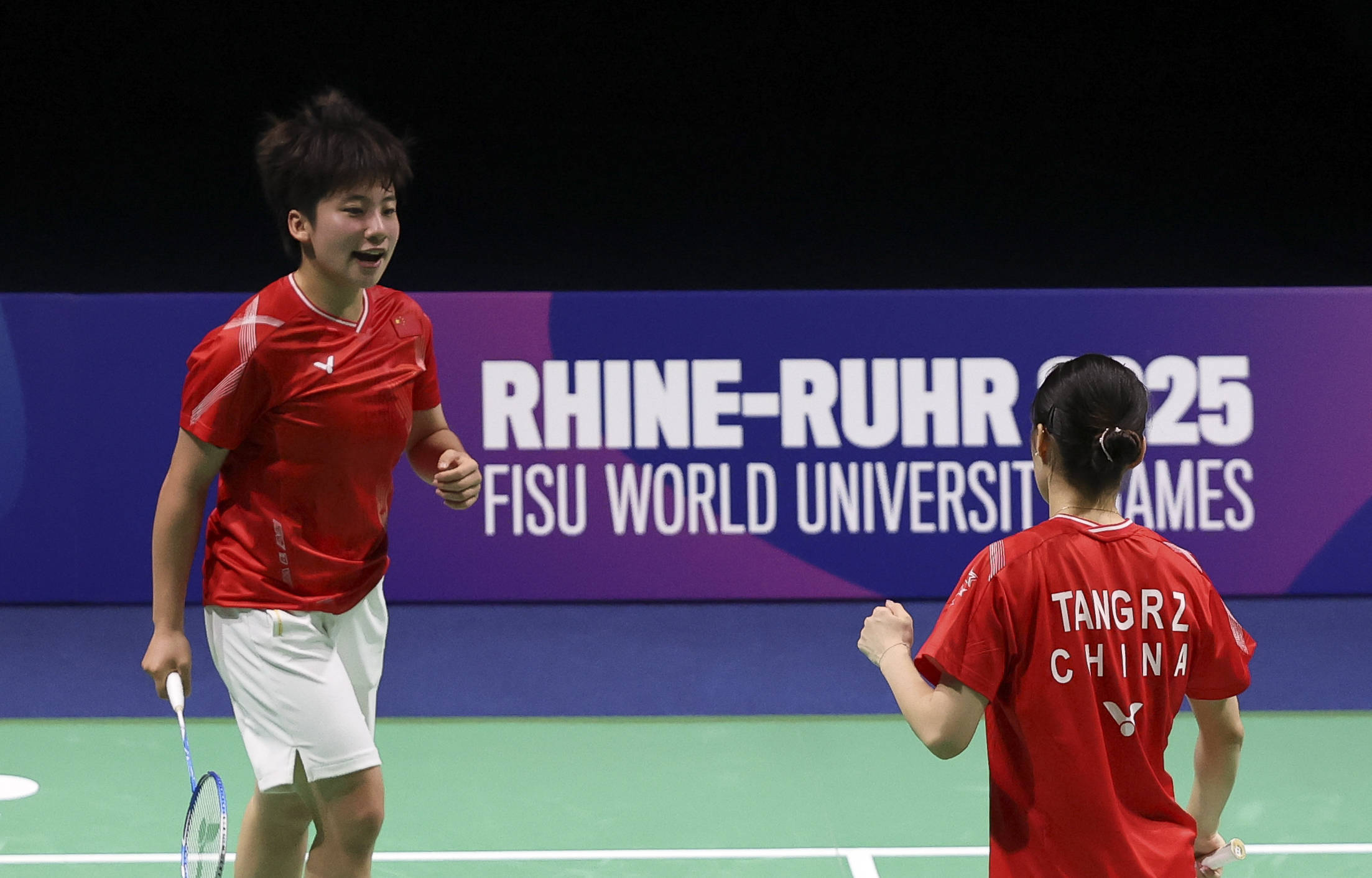 （体育）大运会——羽毛球混合团体小组赛：中国队胜西班牙队