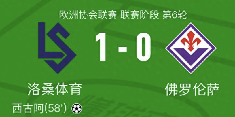 洛桑1-0佛罗伦萨，利安尼沙1-0莱万特，文章三联对了。